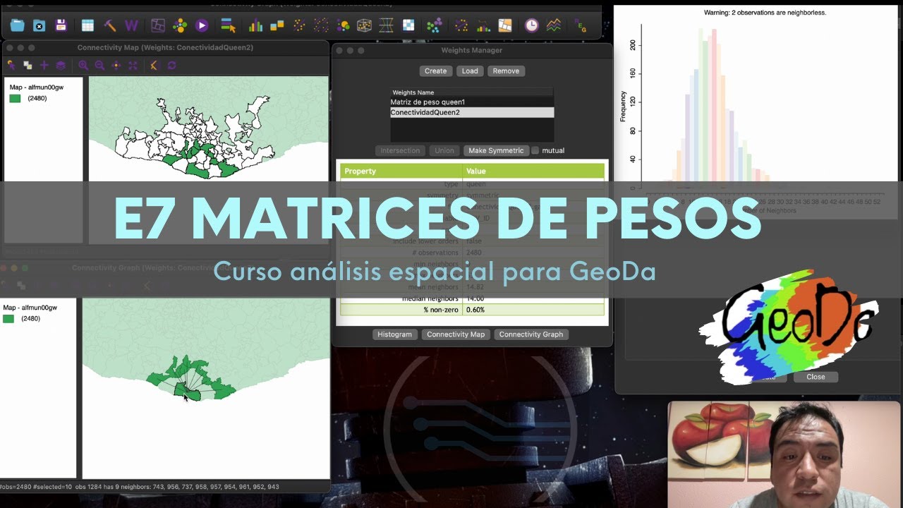 Curso Geoda  E7  Matrices de pesos