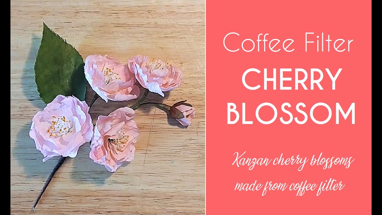 Coffee Filter Cherry Blossoms