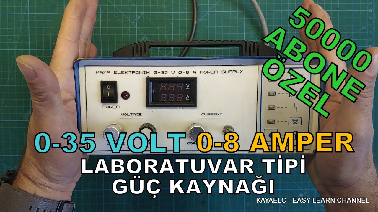🎉🎉🎉50000 ABONE ÖZEL🎉🎉🎉  0-35 VOLT 0-8 AMPER LABORATUVAR TİPİ PROFESYONEL GÜÇ KAYNAĞI NASIL YAPILIR?