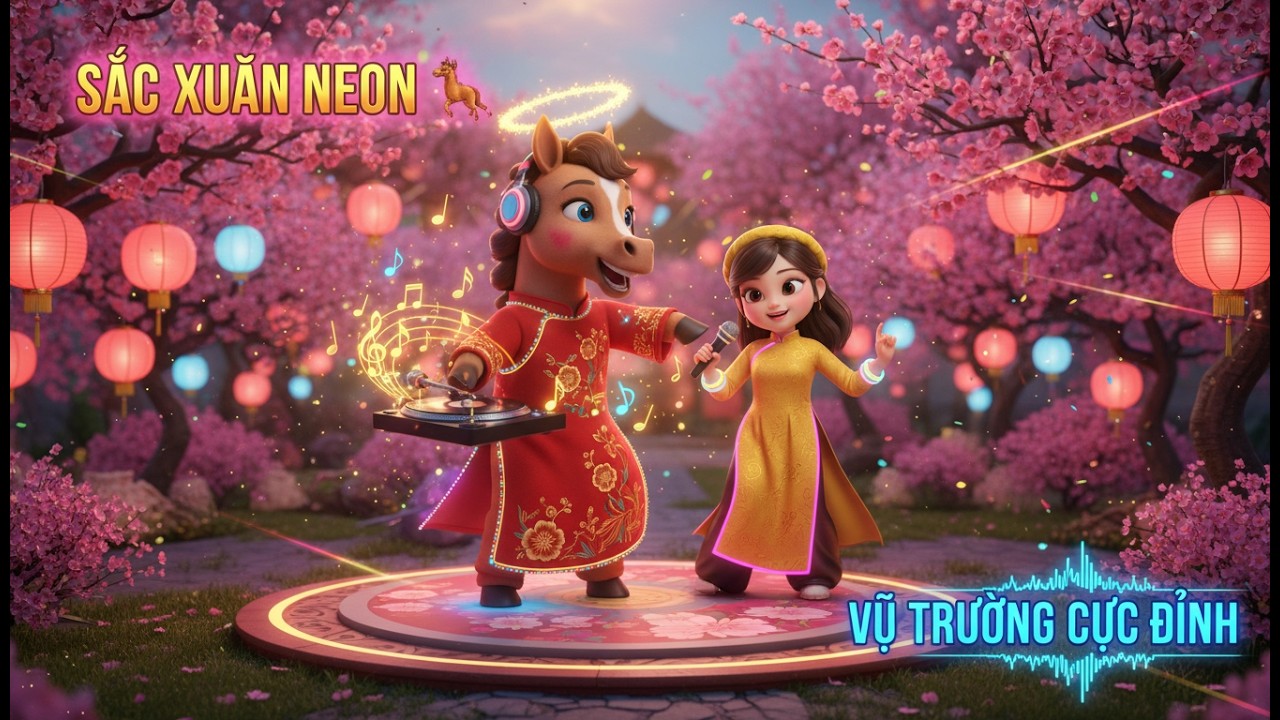 Sắc Xuân Neon 2026 🐎 Nhạc Remix Tết Đậm Chất Vũ Trường   Đón Bính Ngọ Cực Đỉnh