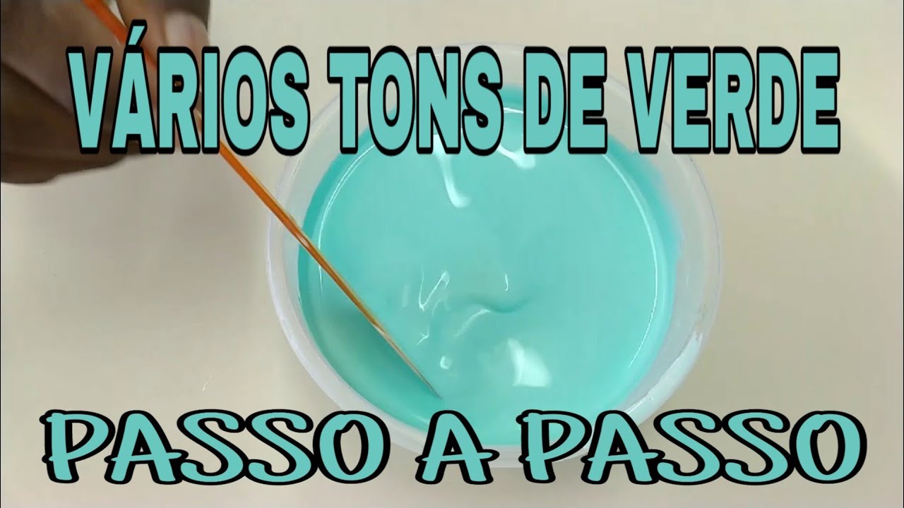 Vários tons de verde passo a passo