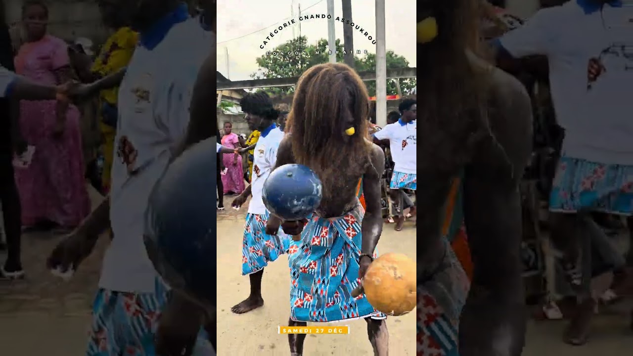 Catégorie gnando assoukrou junior présentation du premier gros pagne,du parrain et des guerriers 