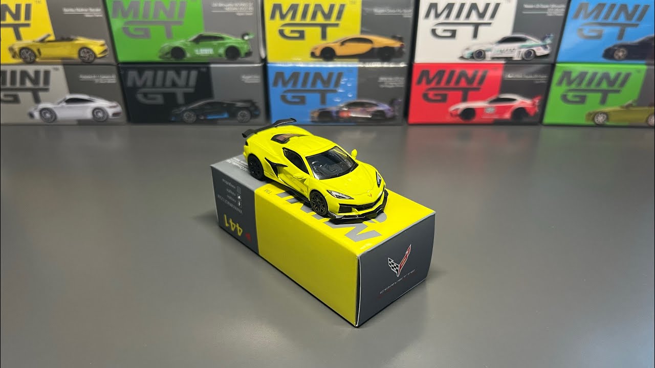 Unbox: Mini GT - Chevrolet Corvette Z06 (Accelerate Yellow) #minigt #car #diecast