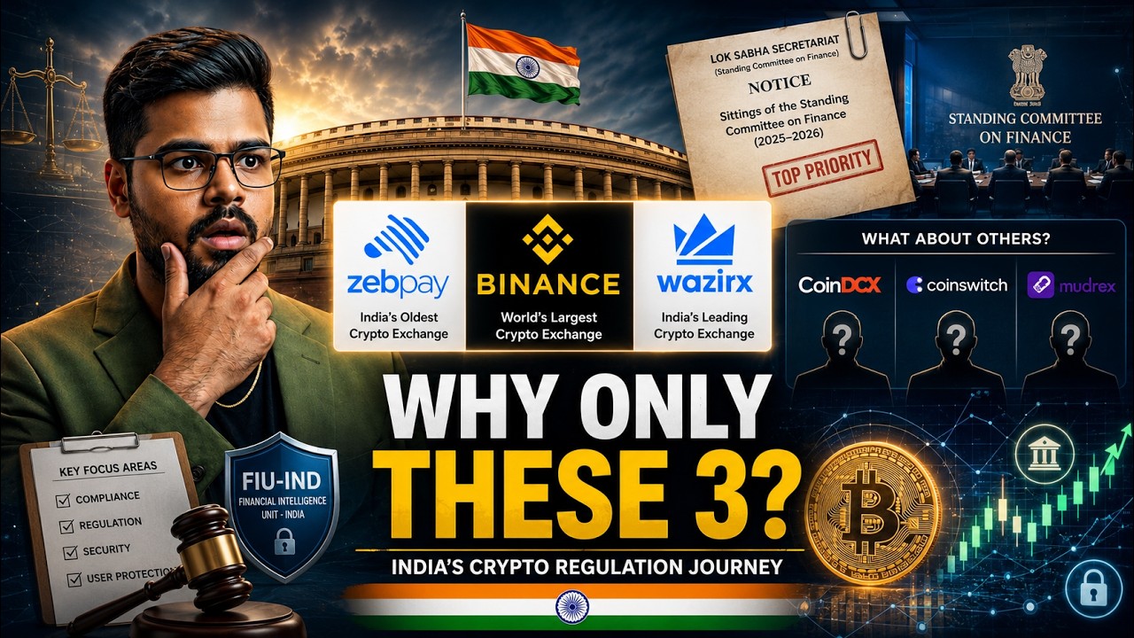 🇮🇳 India Crypto Regulation 2026 Explained | Why Govt Invited ZebPay, Binance & WazirX Only? #bitcoin