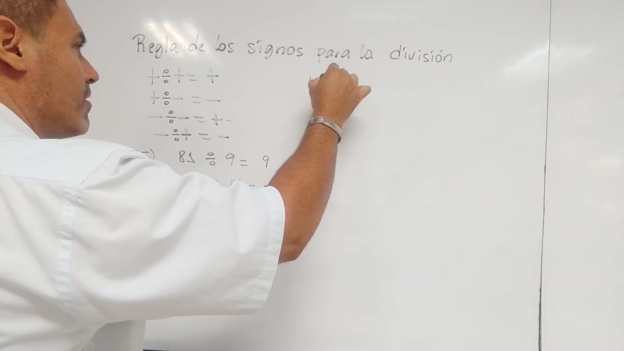 Multiplicación y división de números enteros.