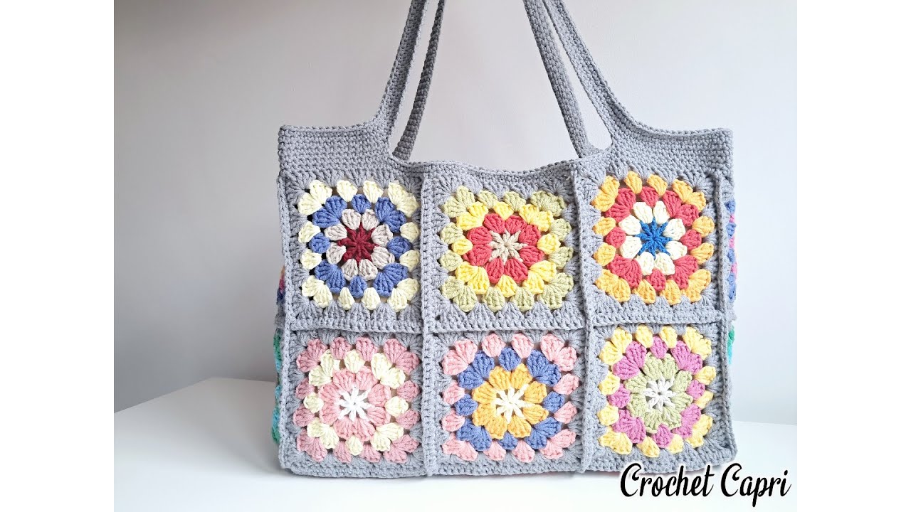 BOLSO GRANNY A CROCHET 🎨🧶🪡🤗😍