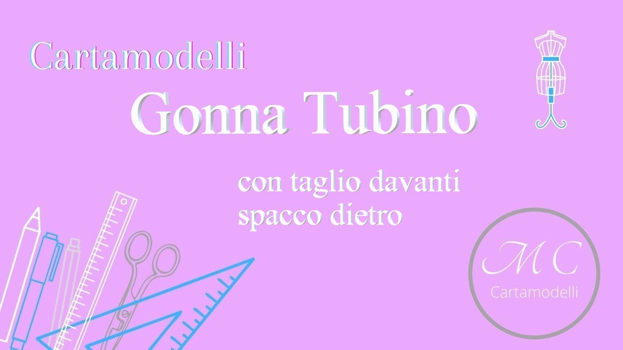 Gonna Tubino con taglio davanti e spacco dietro (tg42)