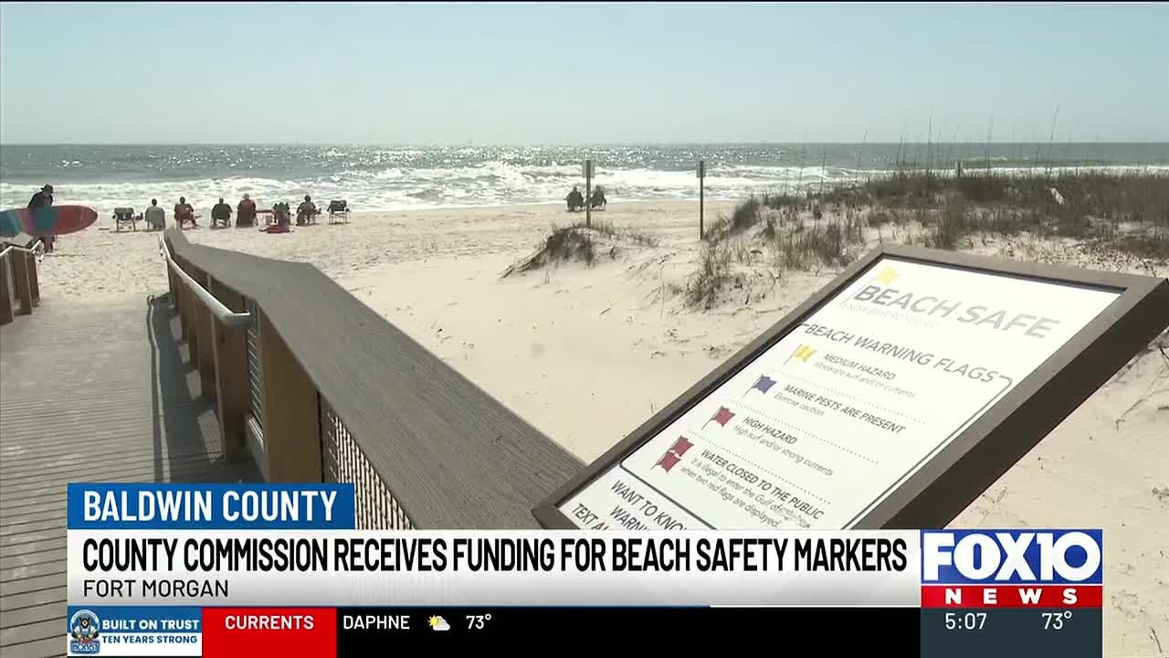 New beach safety markers coming to Fort Morgan