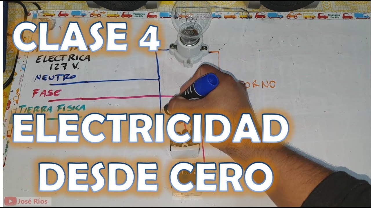 CLASE 4 Cómo conectar una lampara con un interruptor sencillo y un tomacorriente.