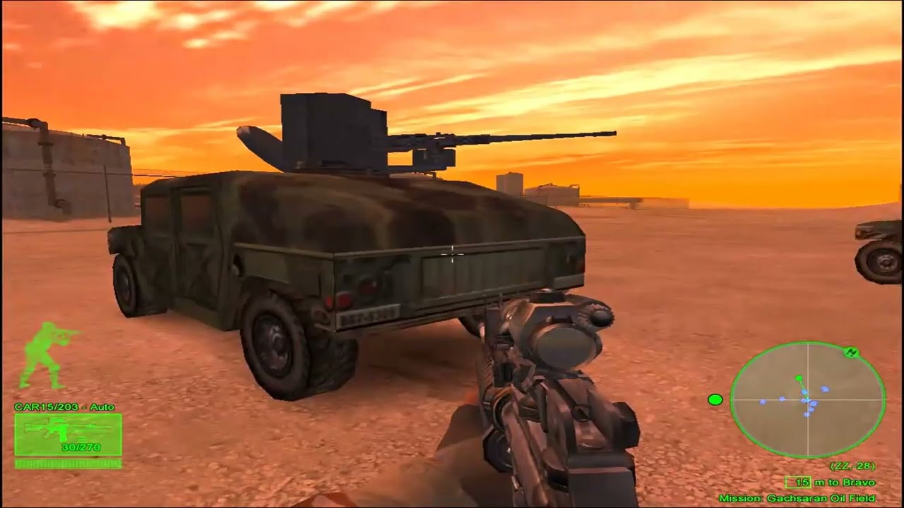 Delta Force Black Hawk Down  Team Sabre - Iran Mission 5 - Gachsaran Oil Field ( Gameplay )