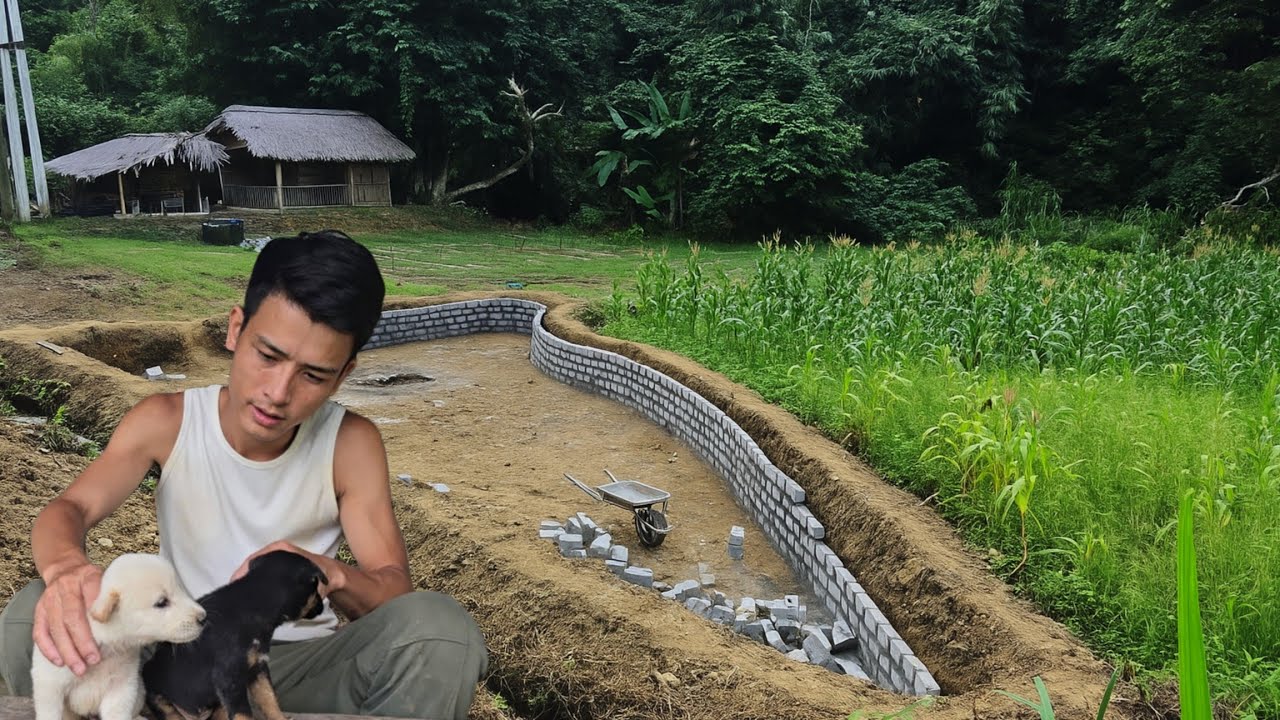 With His Excellent Skills, CEO Trieu Phong Build The Foundation for his Dream Fish pond.