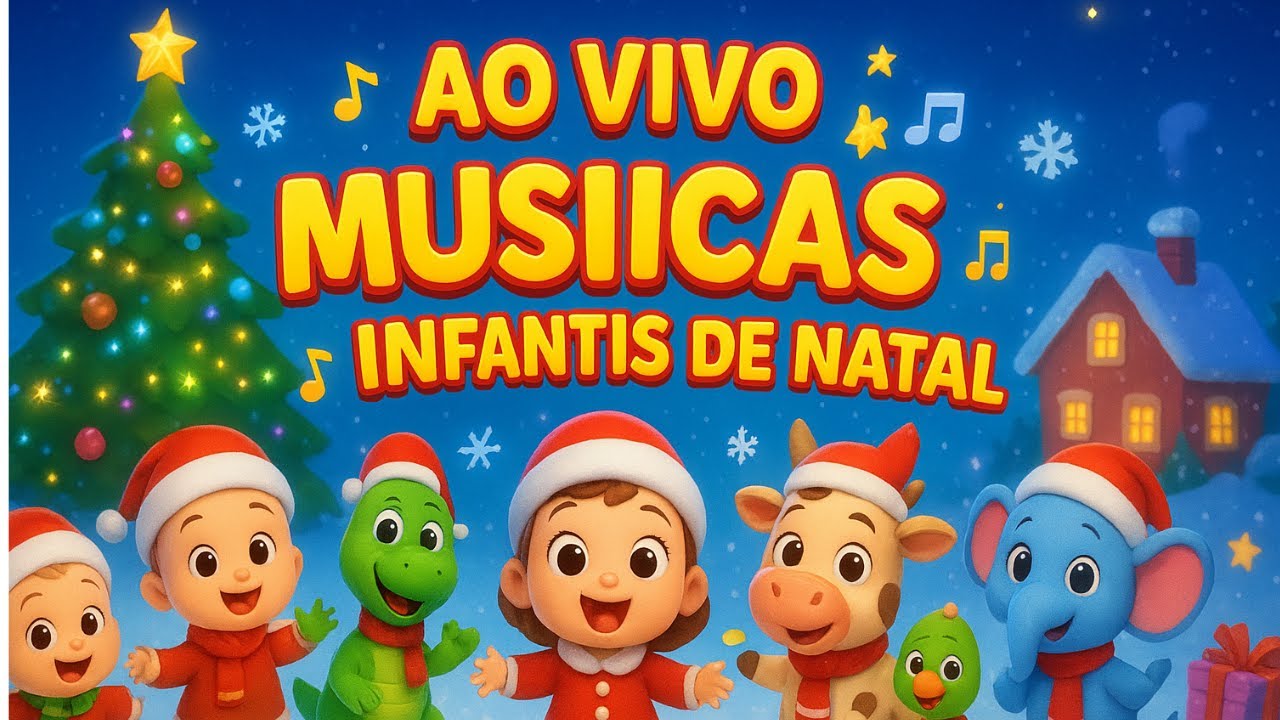 🎄 Playlist musicas infantil  AO VIVO AGORA! MÚSICAS INFANTIS DE NATAL 🎅✨ | Amiguinhos Mágicos