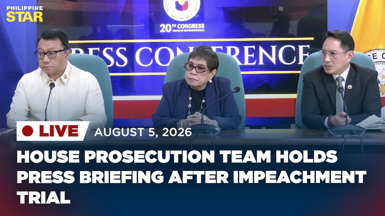 LIVESTREAM: House Prosecution team holds press briefing after impeachment trial (August 5, 2026)