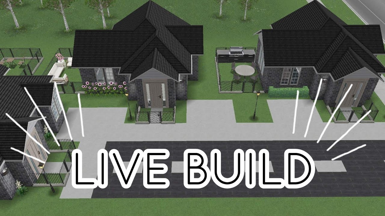 the sims freeplay | SPEED BUILD 🛠 of tiny modern homes neighborhood | mini sims