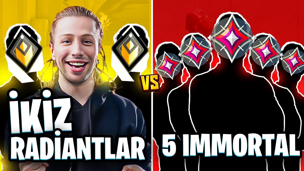 3 RADİANT vs 5 İMMORTAL ama radiant'lar İKİZ KARDEŞLER! | Valorant