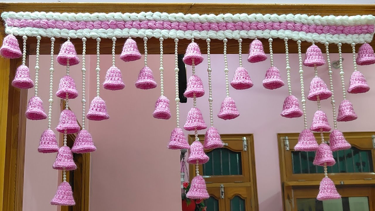 Designer Toran 💞 Crochet Bell Toran Tutorial 💫 Easy to Make for Beginners/Bandhanwar/Gate parda 