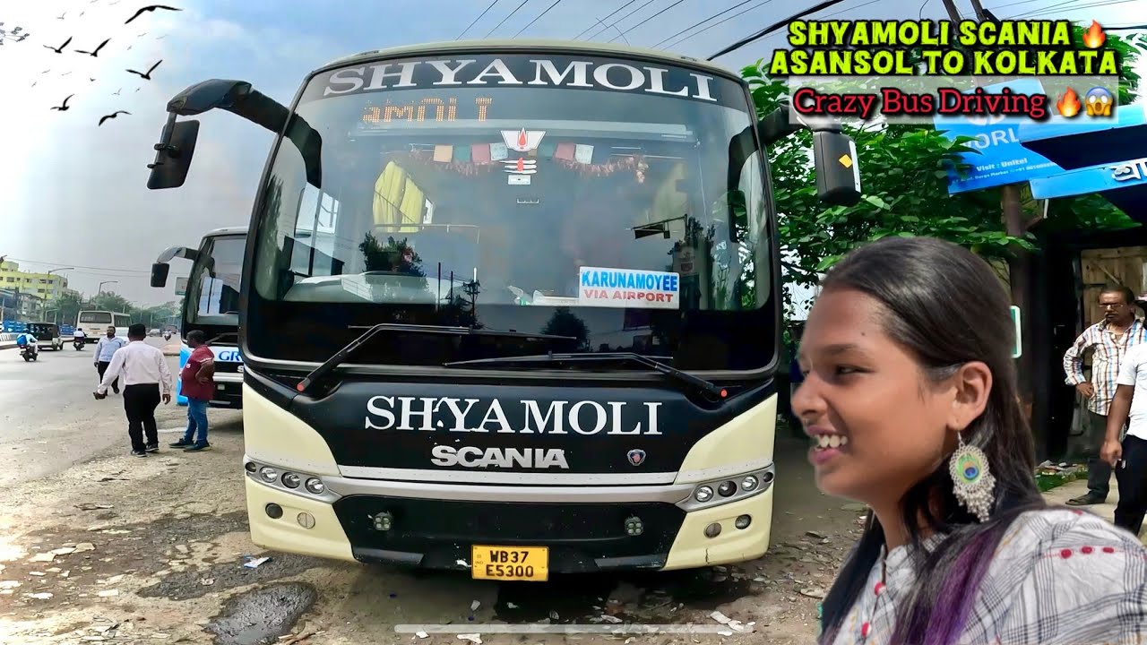 EXTREMELY AGGRESSIVE & HIGH-SPEED SCANIA BUS DRIVING😱 | SHYAMOLI SCANIA BUS ASANSOL TO KOLKATA🔥