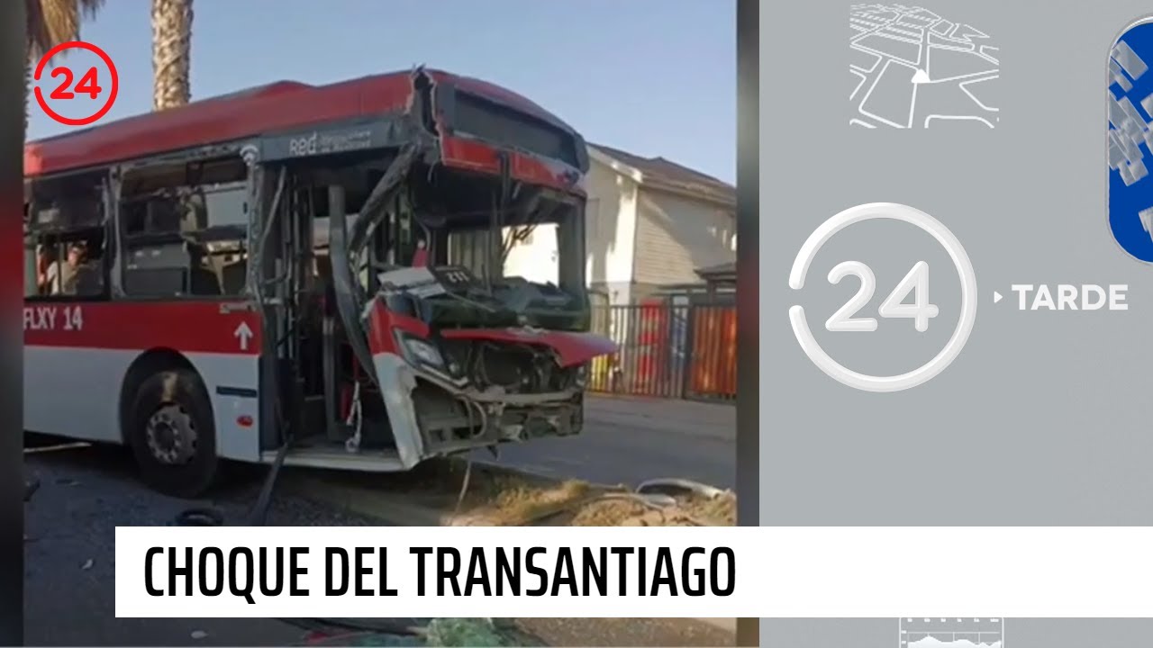 Chocó bus del Transantiago y huyó del lugar | 24 Horas TVN Chile