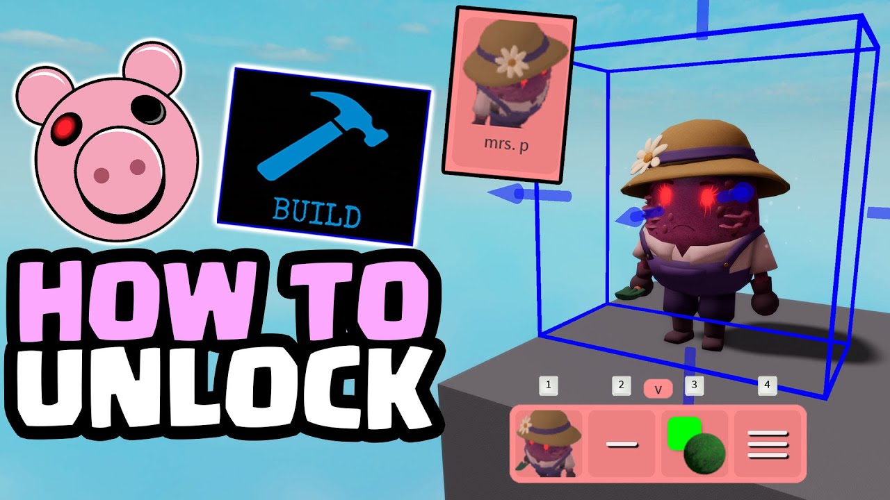 HOW TO UNLOCK MRS P NPC IN PIGGY BUILD MODE [FULL GUIDE]🐷🥔