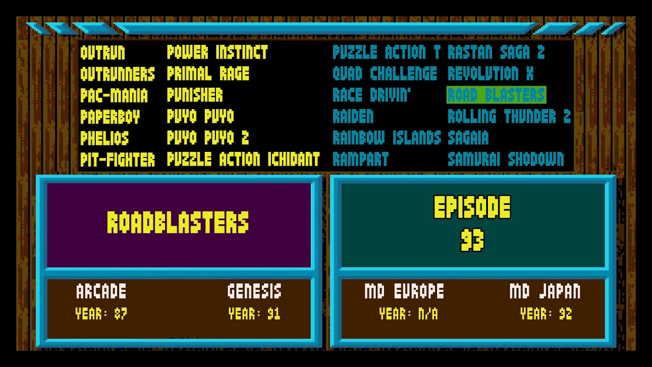 Arcade Games Vs Sega Genesis - Roadblasters
