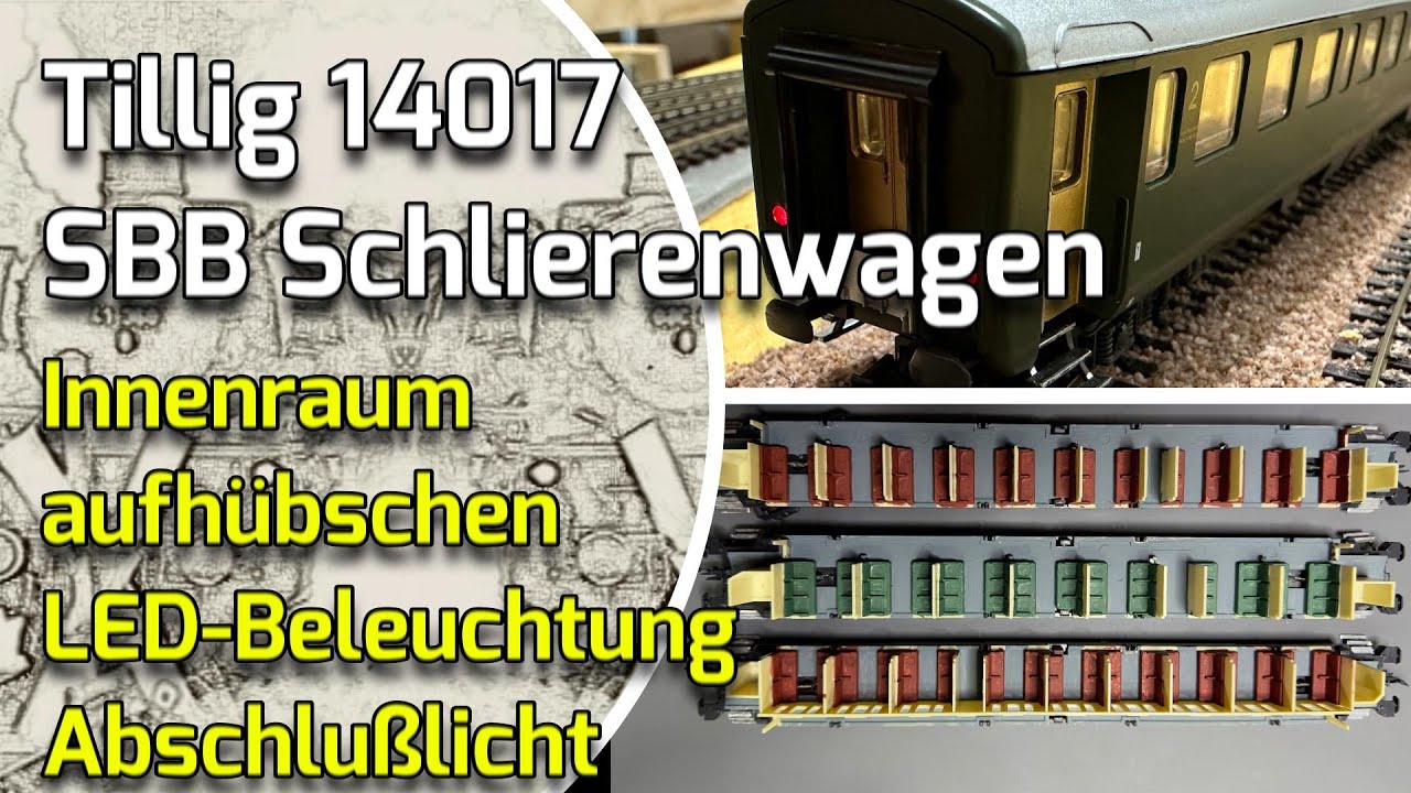 BLS Schlierenwagen, LED-Beleuchtung flackfrei durch Kondensator, Abschlußlicht, Anschlußplatine