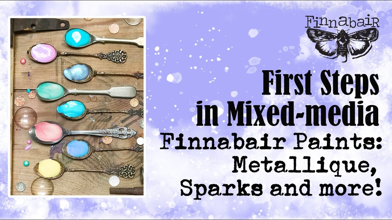 Mixed Media Mondays: Finnabair Paints  - Metallique, Opal Magic and Sparks