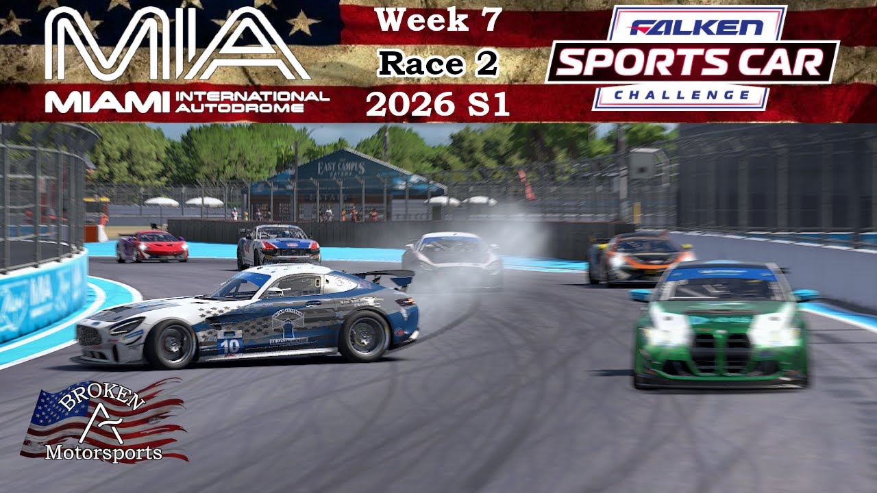 Sports Car Challenge GT4 - Miami International Autodrome - iRacing Road - Week 7 Race 2