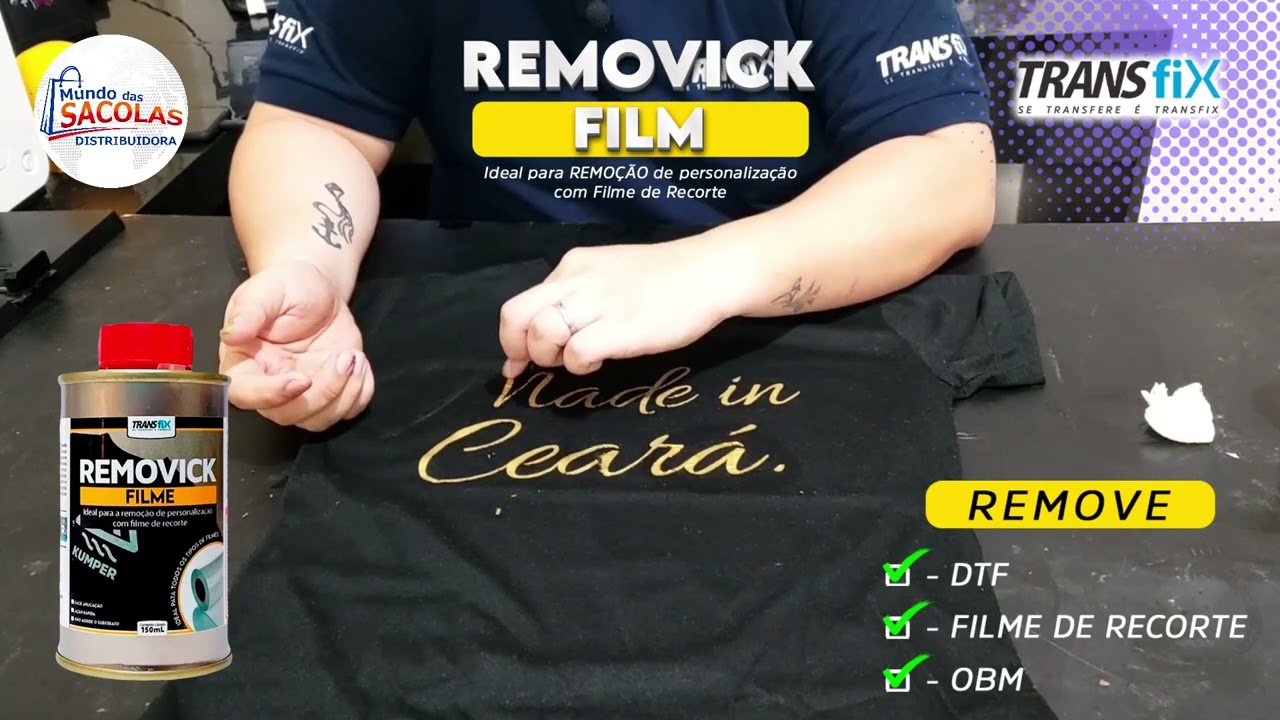 Removick Removedor de Filme DTF e OBM Transfix 150ml