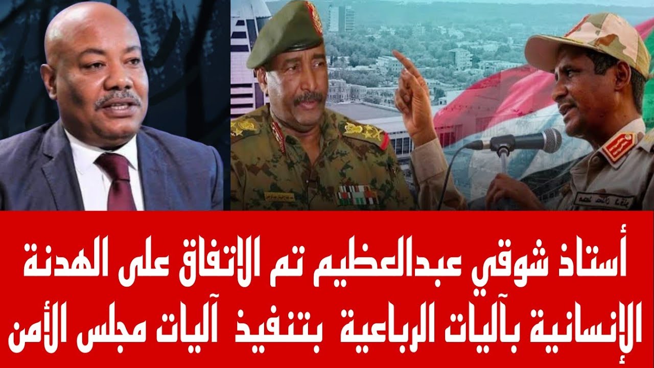 استاذ شوقي عبدالعظيم تم الاتفاق على الهدنة الإنسانية بآليات الرباعية  بتنفيذ  آليات مجلس الأمن 