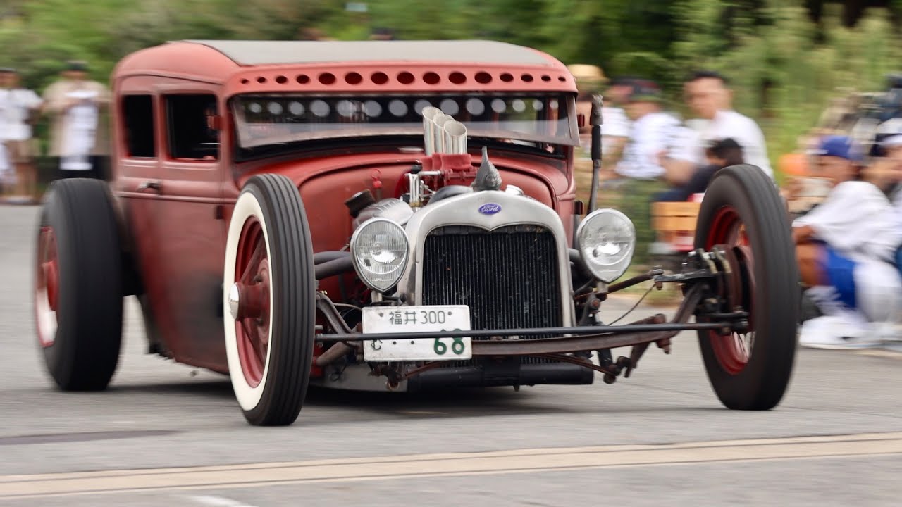 爆音ホットロッド搬出!!【Pharaohs car show】ド派手なアメ車達がイベント会場から搬出!!hotrod/lowrider/NAGOYA/japan