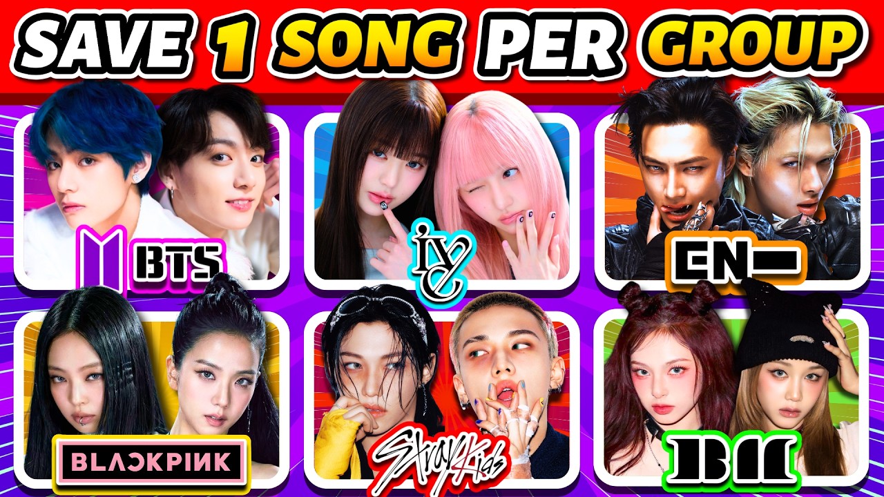 ✨ SAVE ONE KPOP SONG Per Group 🎶 [6 Songs Challenge] | KPOP QUIZ 💖