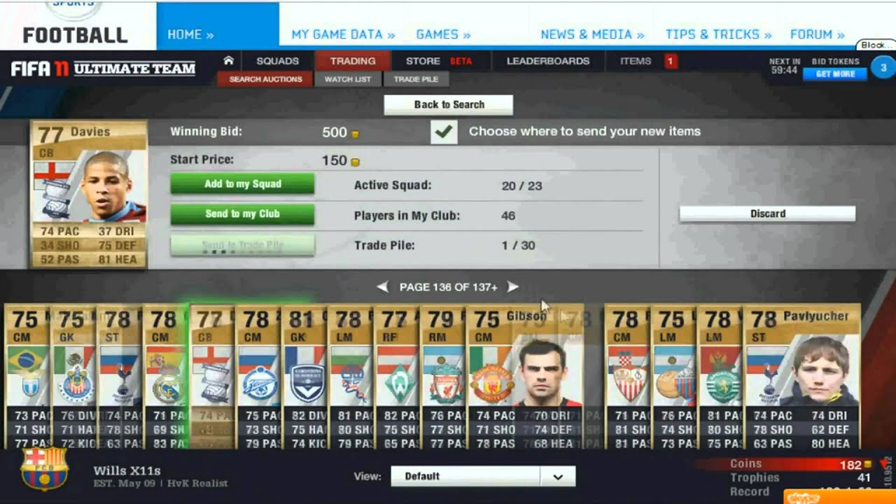 FIFA 11 - Willy's Tips! Discarding Gold Players by TheWill1708
