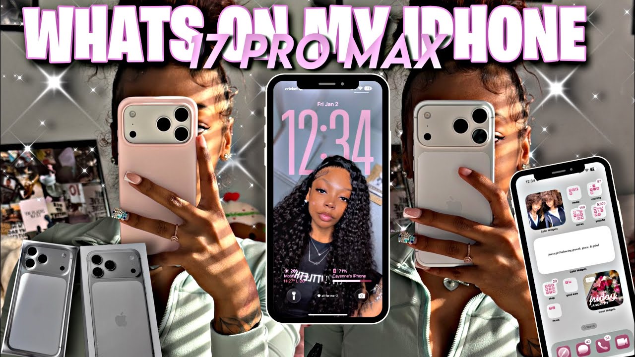 WHATS ON MY IPHONE 17 PRO MAX *silver* | app suggestions, widgets, + updated IOS 26.2