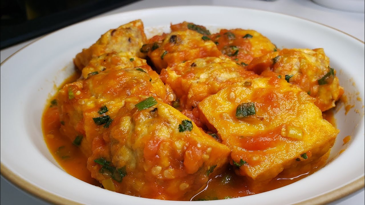 Đậu nhồi thịt sốt cà chua, món ăn bình dân thật là ngon !