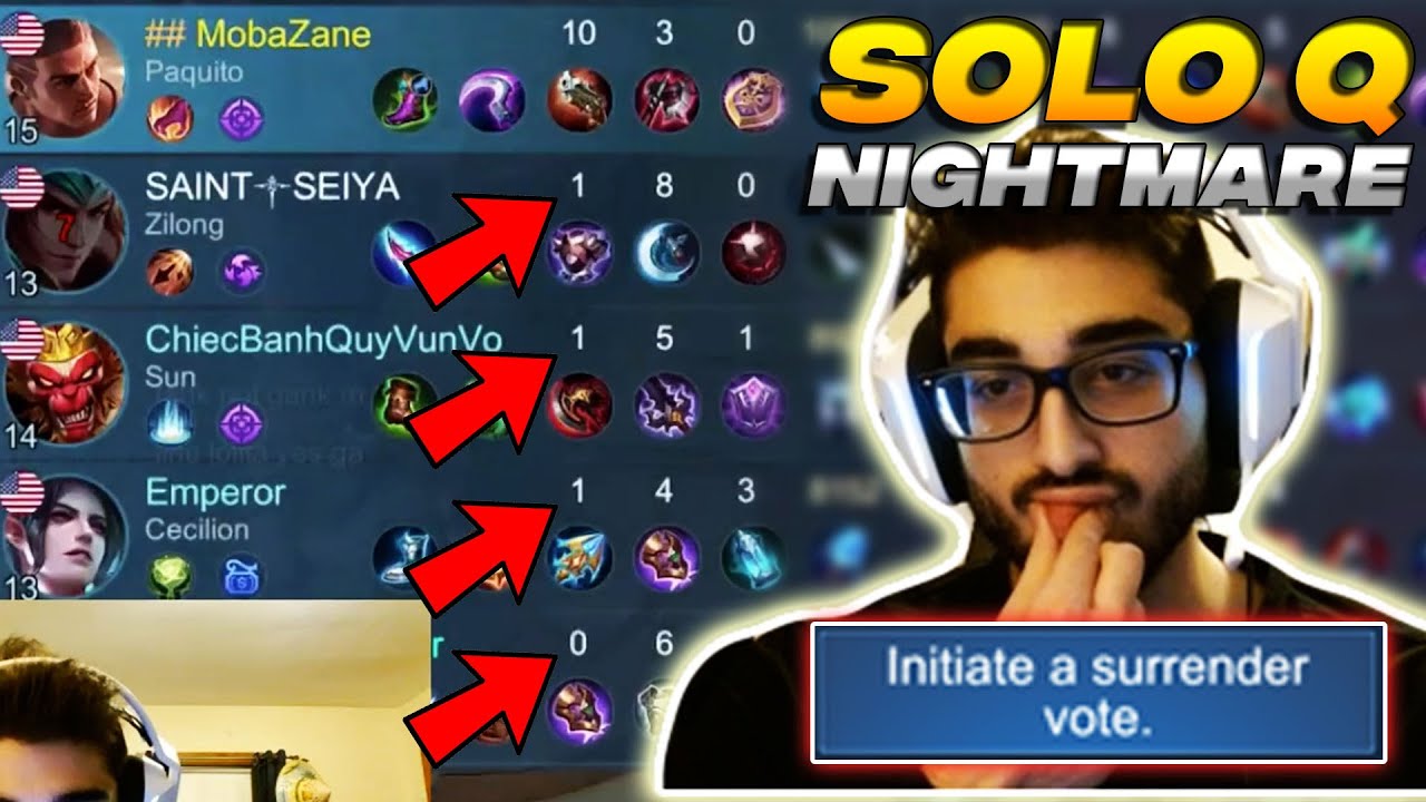 SoloQ made me Rage quit on Paquito | Mobile Legends | MobaZane