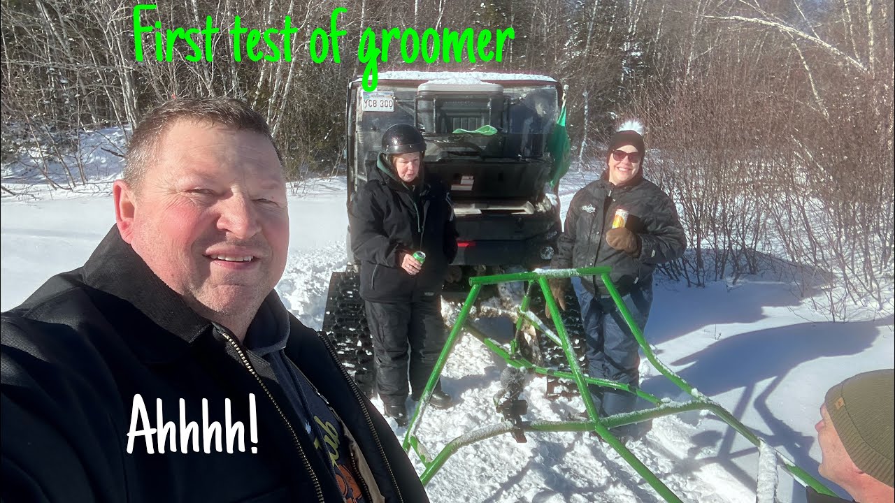 KAWASAKI TERYX 4le. First test of the homemade groomer