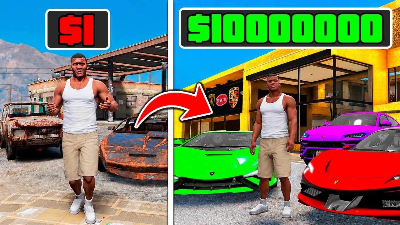 АВТОСАЛОН за 1$ ПРОТИВ 10.000.000$ в РЕАЛИСТИЧНОЙ GTA 5