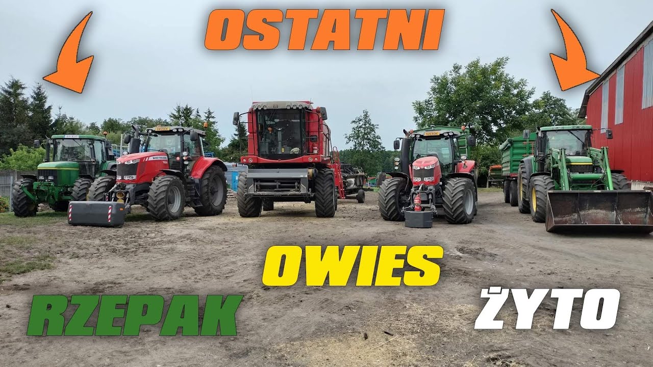 #VLOG ostatnie pole rzepaku!/Koszenie Owsa i Żyta! Uciekamy przed Deszczem!