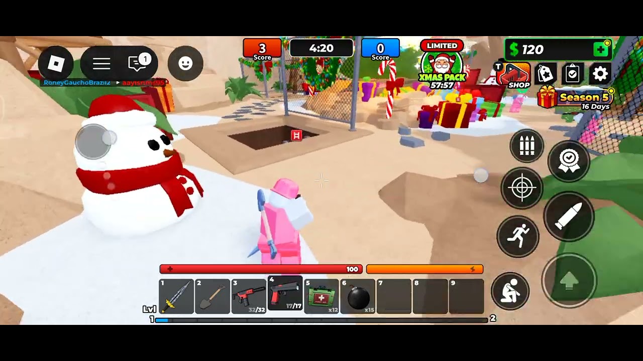 My first gaming video of Roblox flag wars