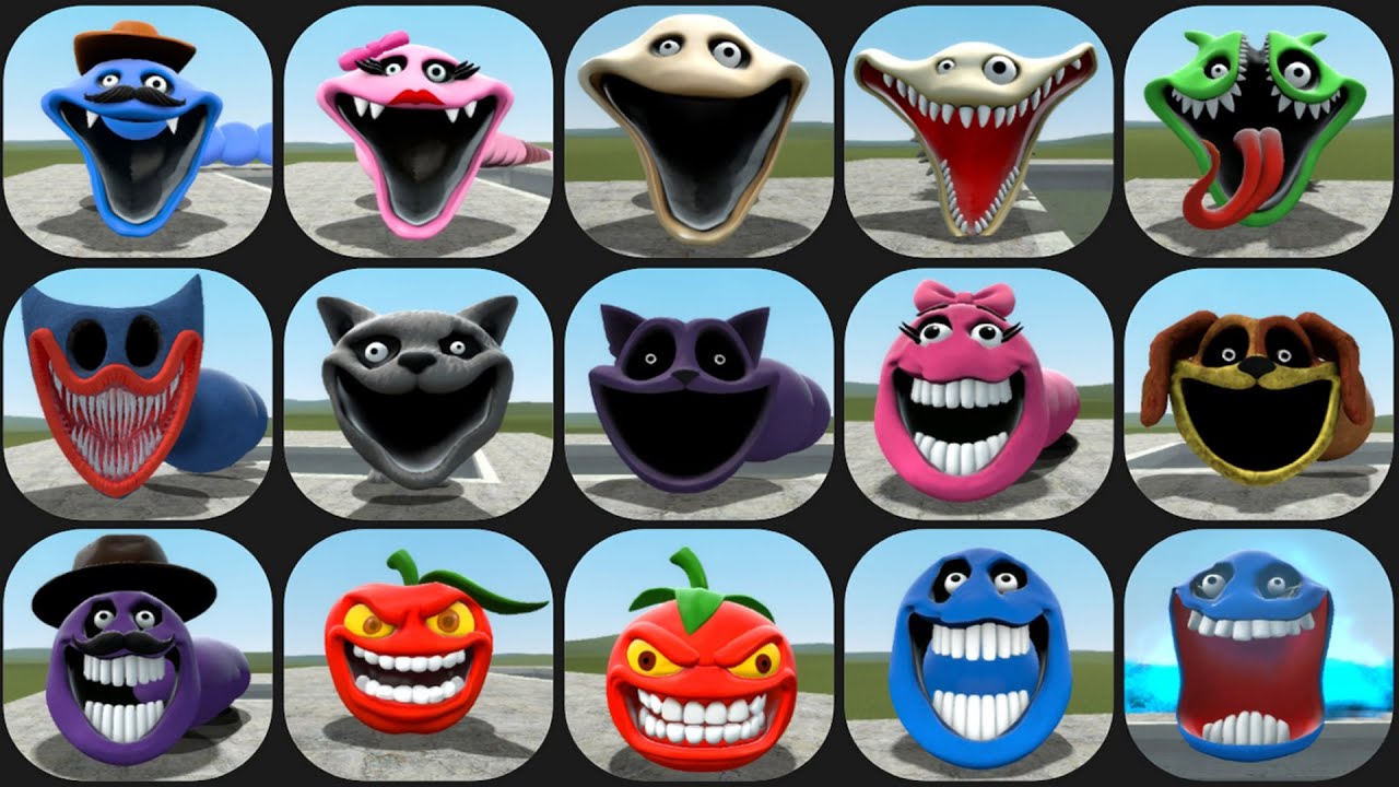 HUNGRY WORM PHASE 3,HUNGRY SNAKE PHASE 3,HUNGRY CAT,PSY APPLE,HUNGRY DOGDAY,PSYCO TOMATO in GMod