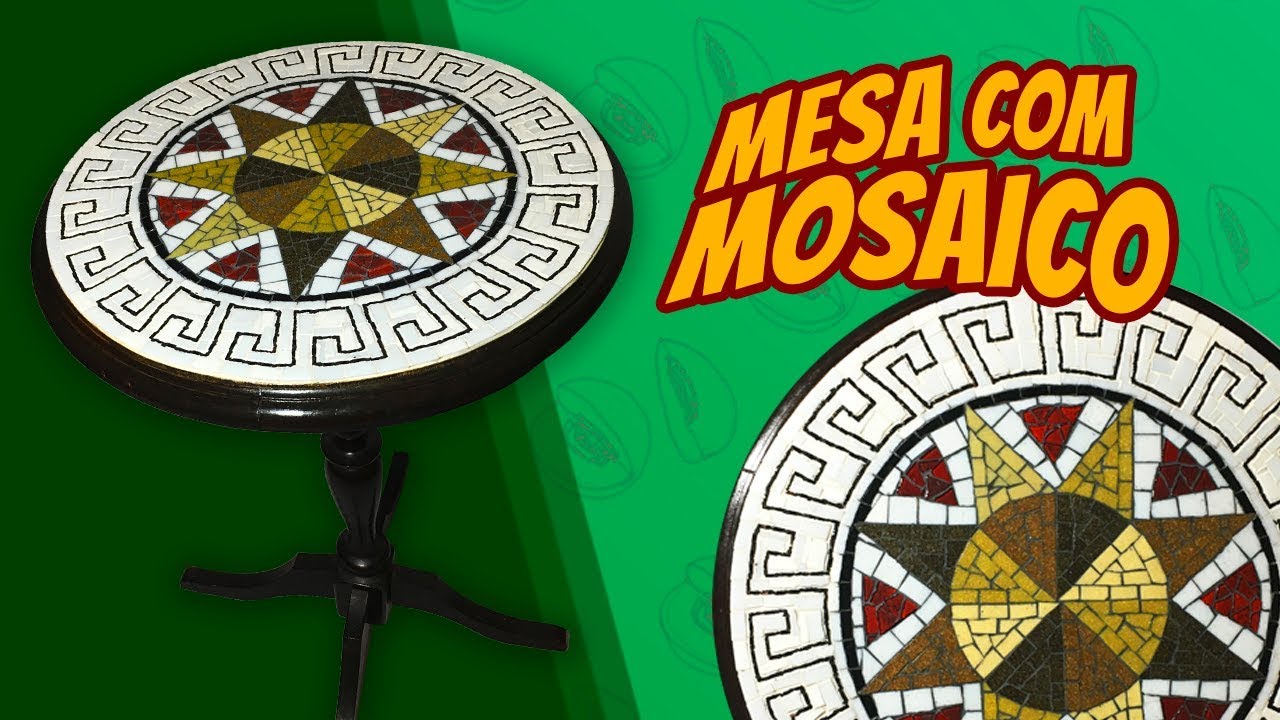 DIY - Como fazer mesa com mosaico / table with mosaic