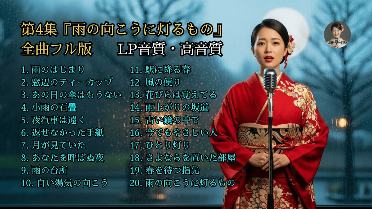 【雨の夜に聴きたい演歌】静かな部屋で想い出にひたる全20曲｜第4集『雨の向こうに灯るもの』