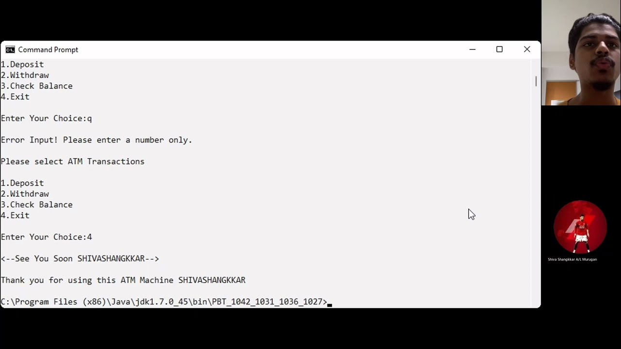 Simple ATM Machine System Using Java(OOP PBT Presentation)