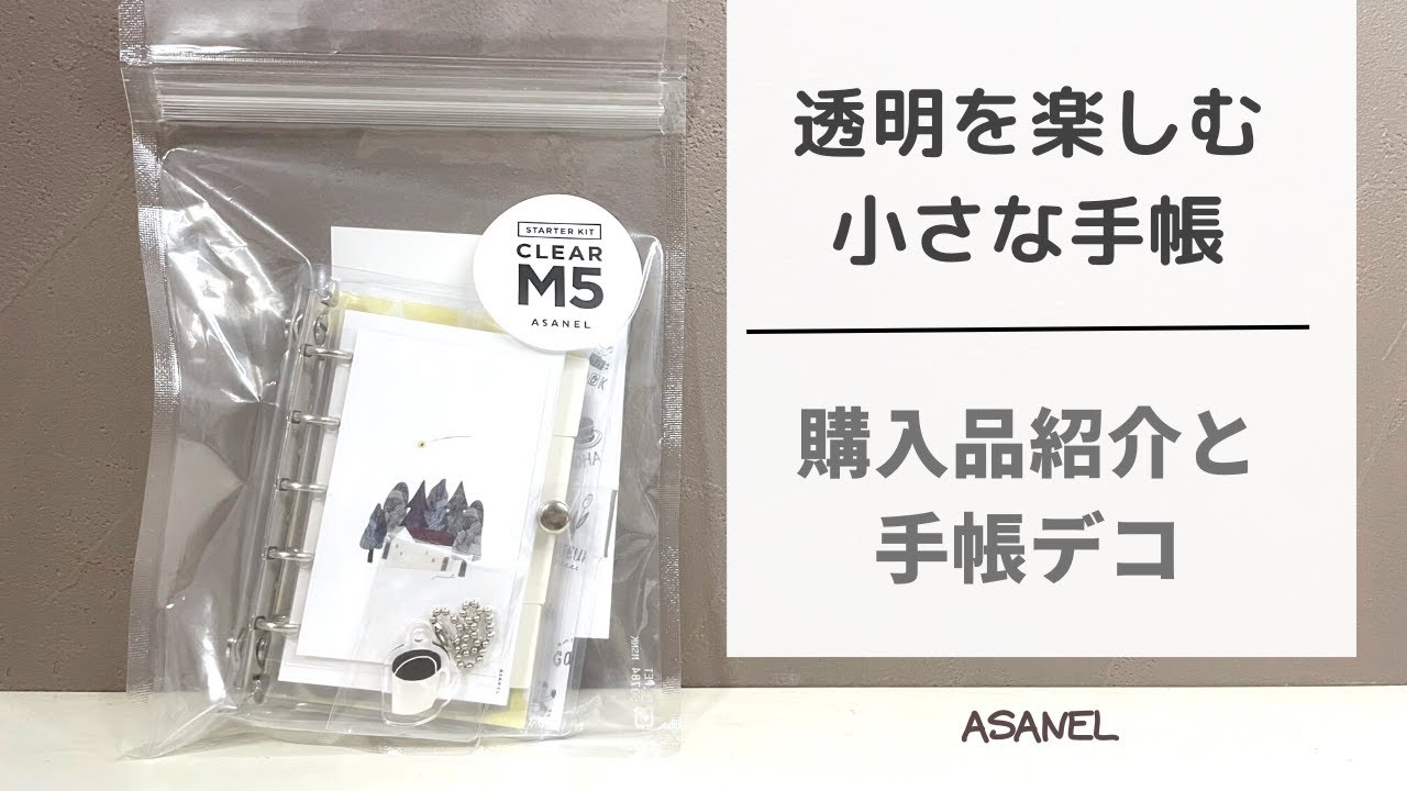 【システム手帳】ASANELさんで初のM5手帳を買ったので購入品紹介とセットアップをしていく：手帳デコ