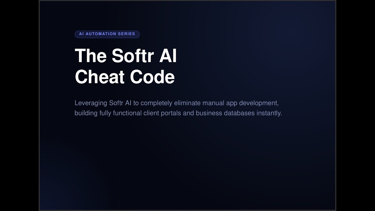 The Softr AI Cheat Code: Build Full Apps & Business Systems Instantly