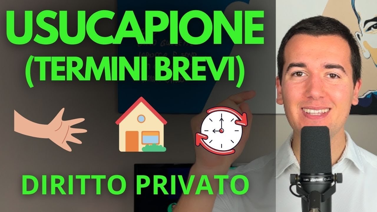 ⏳ 🖐🏼 USUCAPIONE (TERIMINI E TEMPISTICHE) - DIRITTO PRIVATO IN 3 MINUTIN⚖️