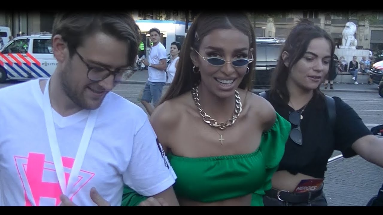 arrival and departure of  Eleni Foureira (Cyprus Eurovision) @ Pride Amsterdam The Netherlands