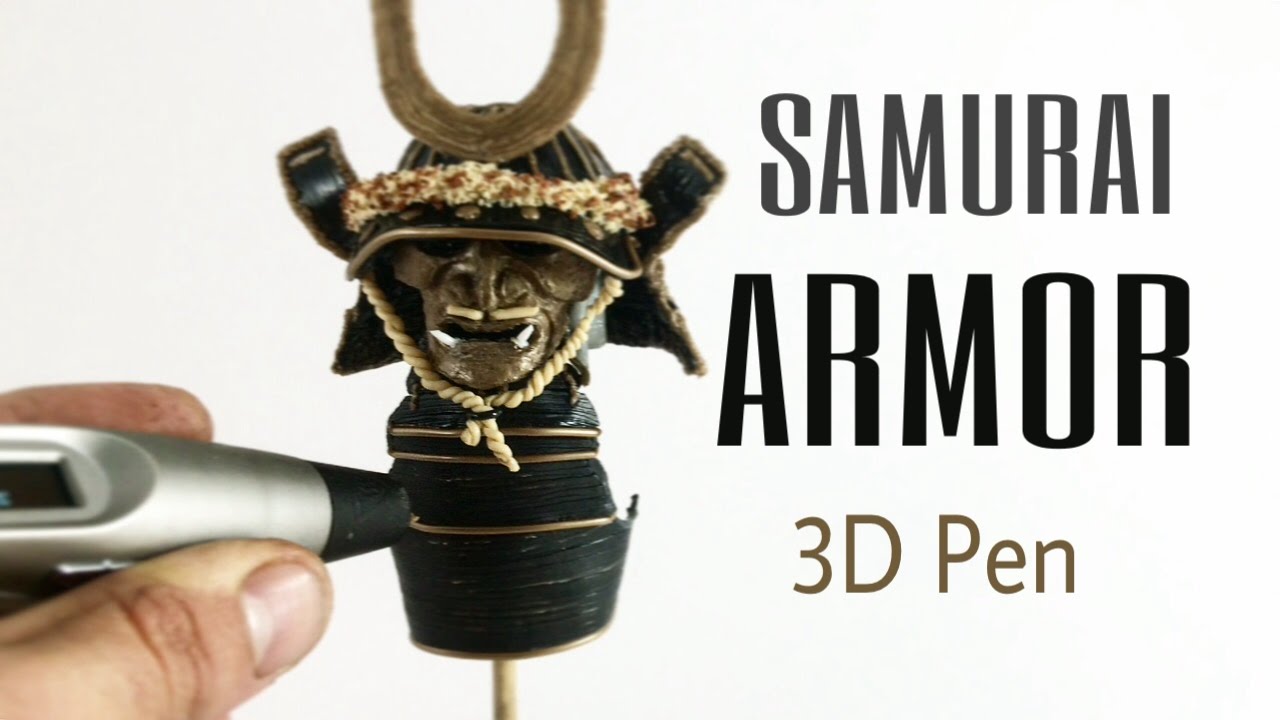 3D Pen Creations | Making a samurai armor | Part one: Mask and helmet