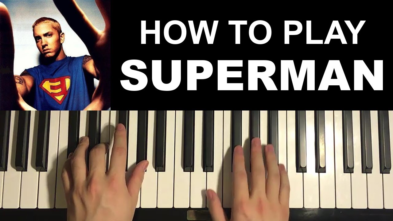 How To Play - Eminem - Superman (Piano Tutorial Lesson)