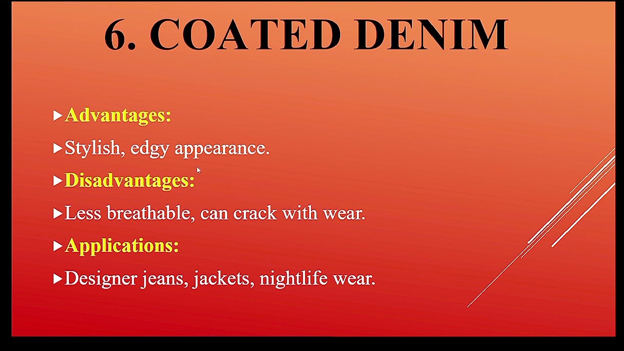 Denim Fabric Types - Coated Denim